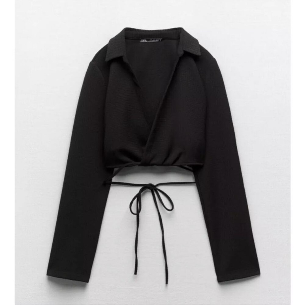 NWT Zara Black V Cut Women's Shirt